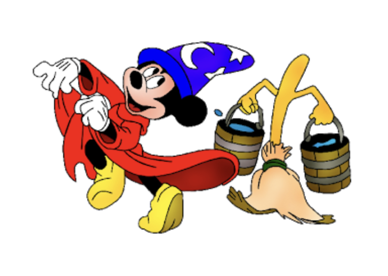 mickey mouse aprendiz de brujo